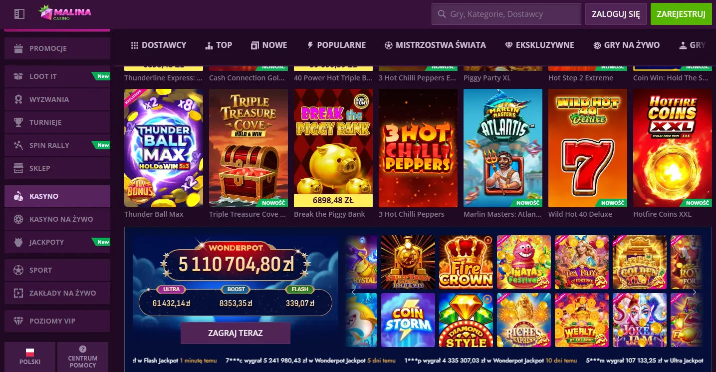 Aplikacja Malina Casino na Androidzie i iOS krok po kroku